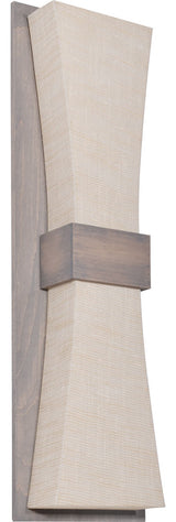 Aberdeen LED Sconce, Weathered Grey Finish, Jute Shade