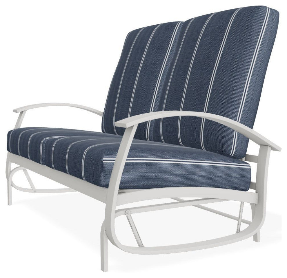 Belle Isle Cushion Deep Seating 2-Seat Glider, Equal Ink/Snow