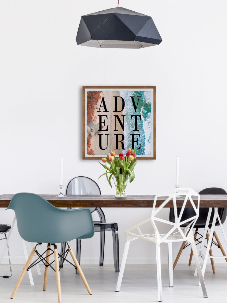 "Let the Adventure Begin" Framed Painting Print, 24x24