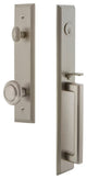 Carre' 1-Piece Dummy Handleset, D Grip and Circulaire Knob, Satin Nickel, 848982