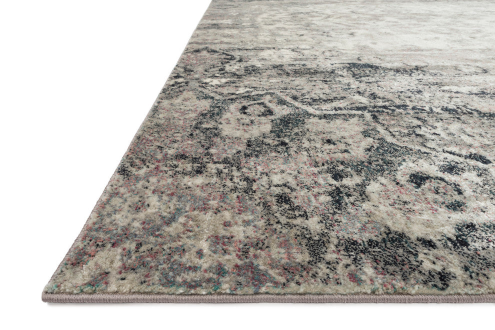 Anastasia Rug, Ink/Ivory, 1'6"x1'6" Sample Swatch