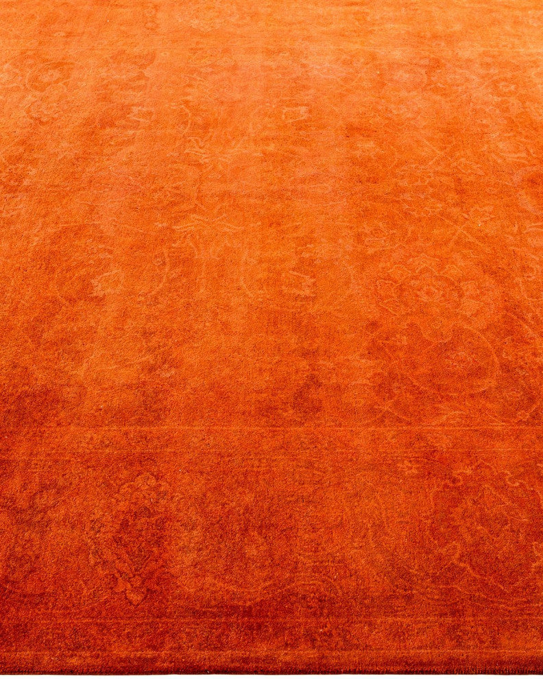 Fine Vibrance, One-of-a-Kind Hand-Knotted Area Rug Orange, 6'3"x9'3"