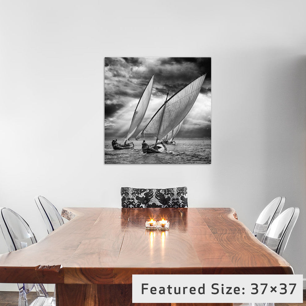 "Sailboats And Light" by Angel Villalba, 26x26x1.5