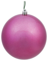 Vickerman 6" Mauve Candy Ball Ornament, 4 per Bag