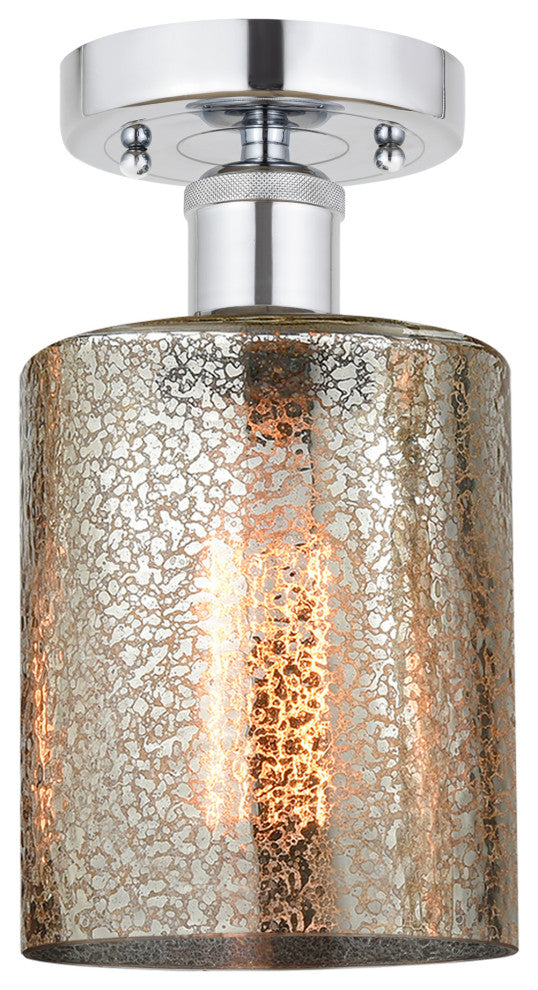 Innovations 616-1F-PC-G116 1 Light Semi-Flush Mount, Polished Chrome