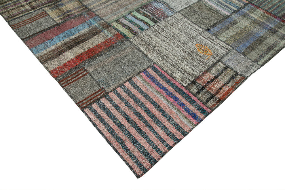 Rug N Carpet - Handmade Anatolian 10' 9'' x 13' 8'' Unique Patchwork Kilim Rug