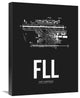 "FLL Fort Lauderdale Airport Black" Fine Art Print
