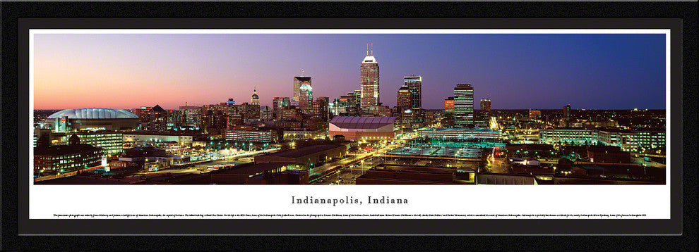 Indianapolis Skyline Panoramic Poster, Indiana , Select Frame