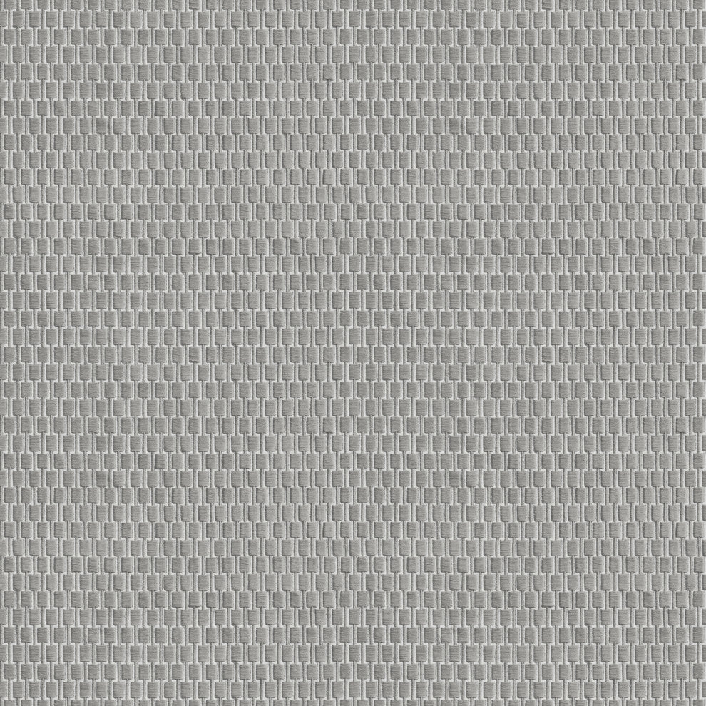 Geometric Textured Wallpaper, Structured Boxes, Dark Gray Silver, 1 Roll