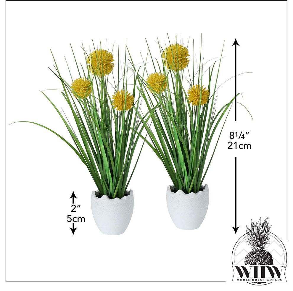 2 Piece Billy-Button Pom -pom Grass Artificial Plant