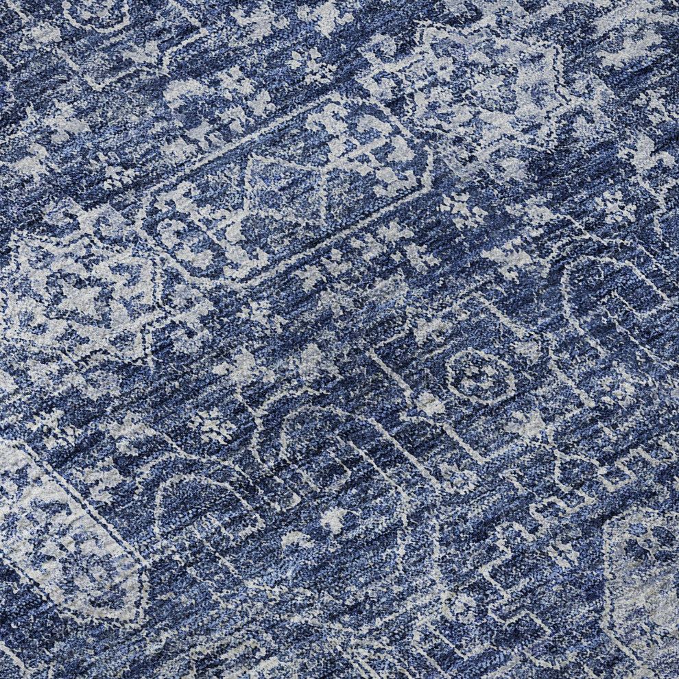 Premium Machine Washable Mayfield AMF637 Navy 5' x 7'6" Rug