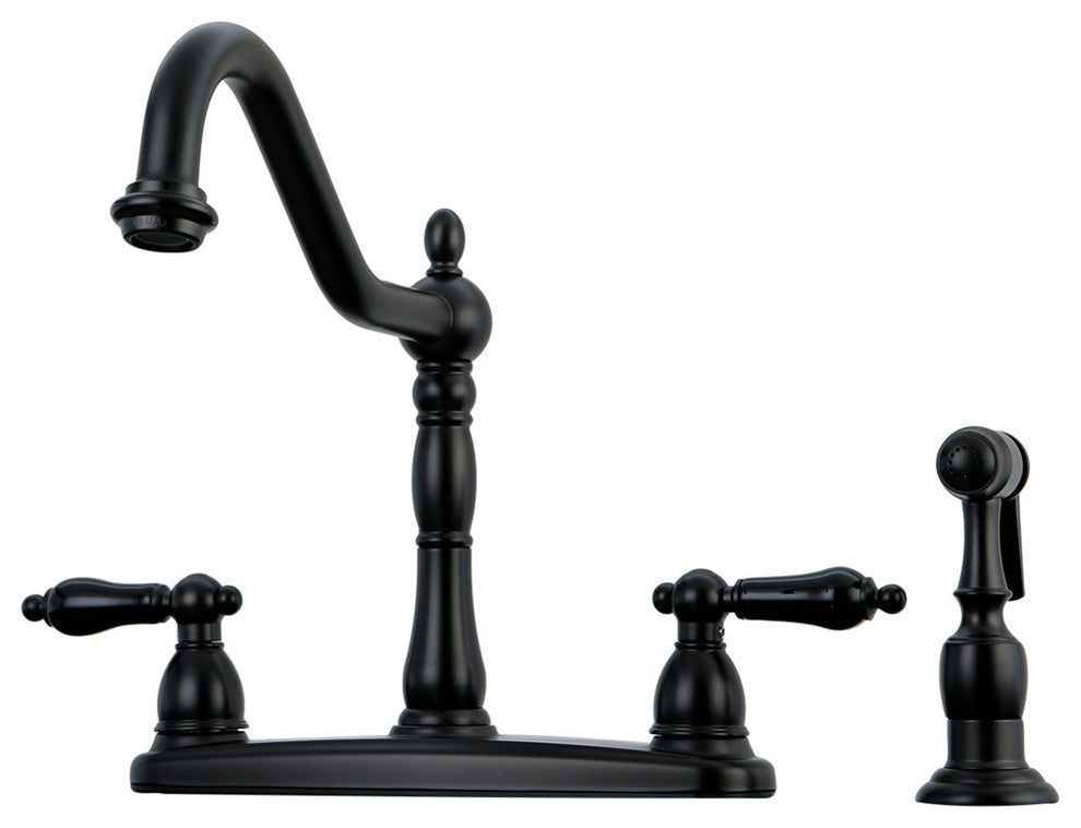 Kingston Brass Centerset Kitchen Faucet, Oil Rubbed Bronze