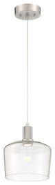 Access Port Nine 1-Light Chardonnay LED Pendant Brushed Steel