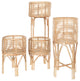 Rattan Indoor Two-Tier Plant Stand, 28", Natural