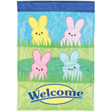 Flag Welcome Bunnies Polyester 29x42