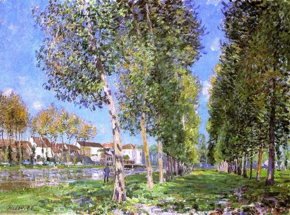Alfred Sisley The Lane of Poplars at Moret-Sur-Loing Wall Decal