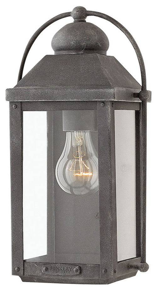Hinkley Anchorage Small Wall Mount Lantern, Aged Zinc