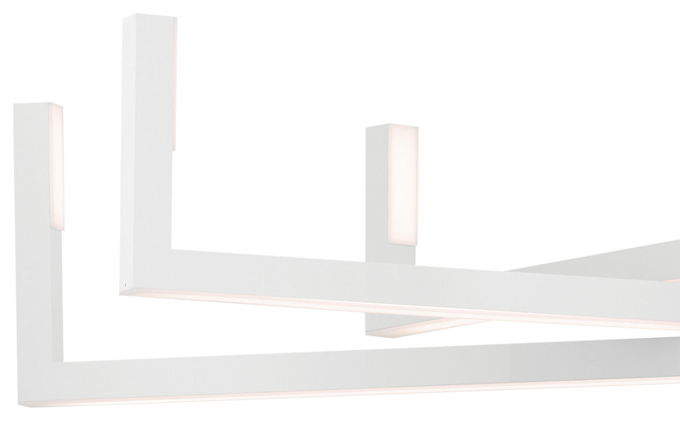 Priam 43.75" 6 Light LED Chandelier, White