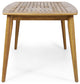 Waldron Outdoor Wicker and Acacia Wood 7 Piece Dining Set With Cushion