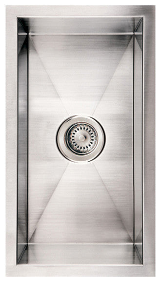 Noah's Collection Brushed Stainless Steel Commercial Single Bowl Undermount Sink