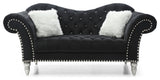 Wilshire Sweetheart Back Tufted Loveseat, Black
