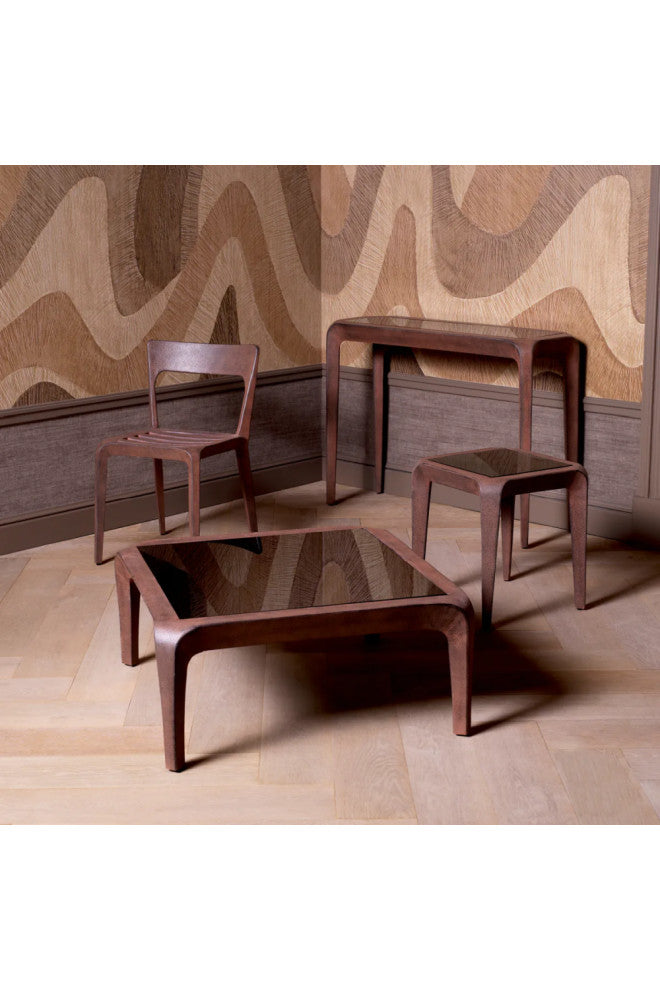 Oxidized Aluminum Console Table, Eichholtz Quentin