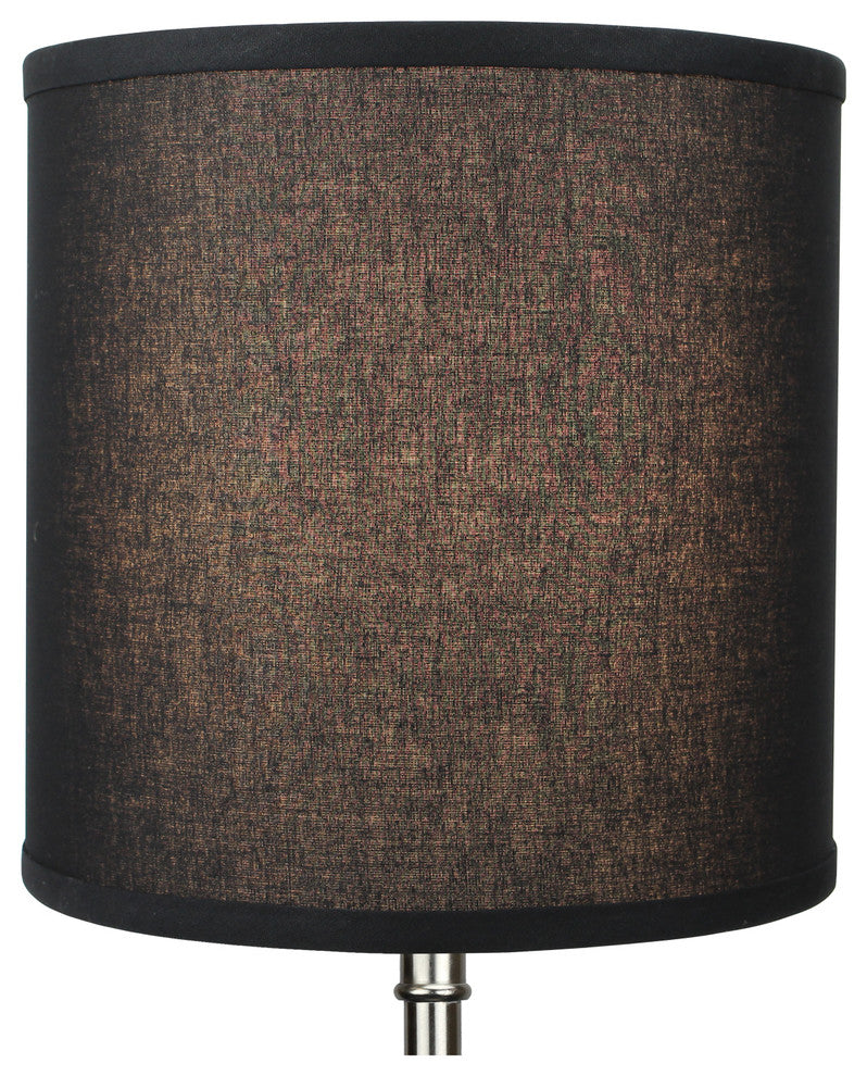 FenchelShades Drum Lampshade 10"x10"x10", Linen Black