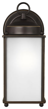 New Castle Large 1-Light Outdoor Wall Lantern, Antique Bronze