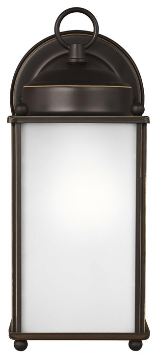 New Castle Large 1-Light Outdoor Wall Lantern, Antique Bronze