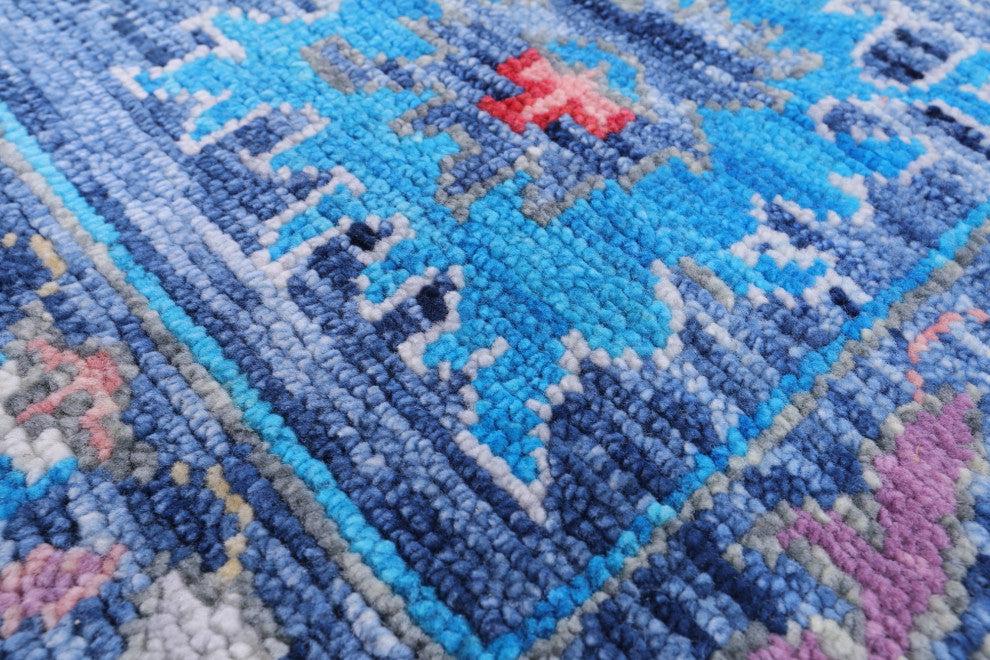 9' Square Turkish Oushak Hand Knotted Wool Rug - Q13363