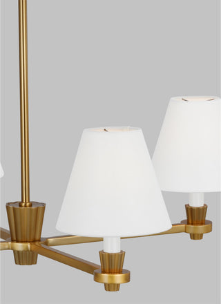 Paisley Medium Chandelier, Burnished Brass