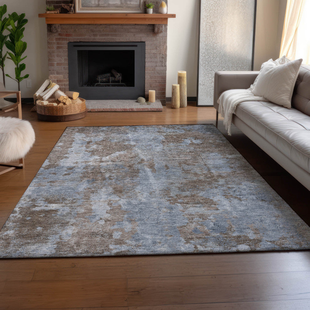 Premium Machine Washable Mayfield AMF573 Brown 2'6" x 3'10" Rug