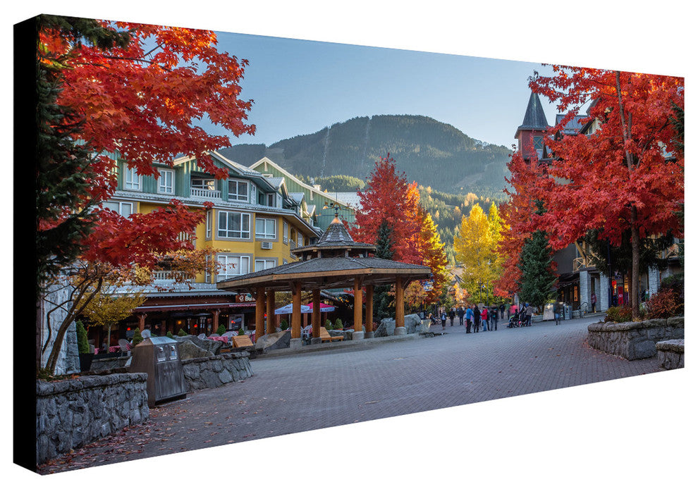 ''Whistler Village Autumn'' Canvas Art by Pierre Leclerc