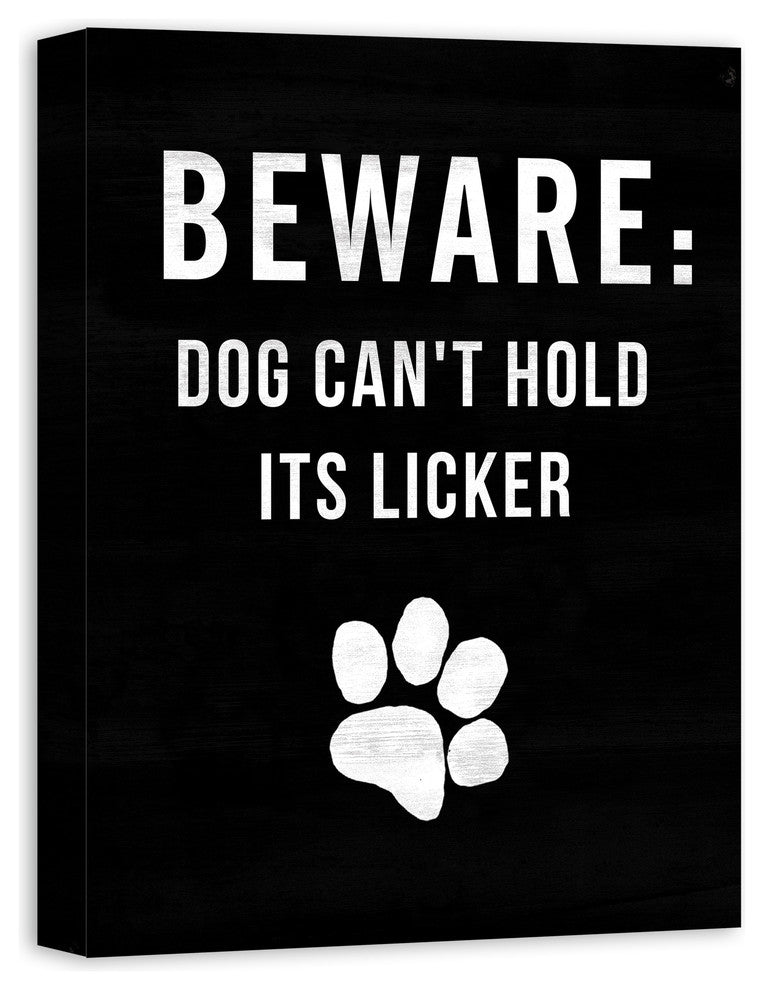 Dog Licker 18x24 Canvas Wall Art