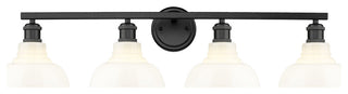Golden Lighting 0305-BA4 Carver 4 Light 8"W Vanity Light - Matte Black /