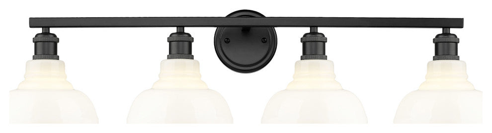 Golden Lighting 0305-BA4 Carver 4 Light 8"W Vanity Light - Matte Black /