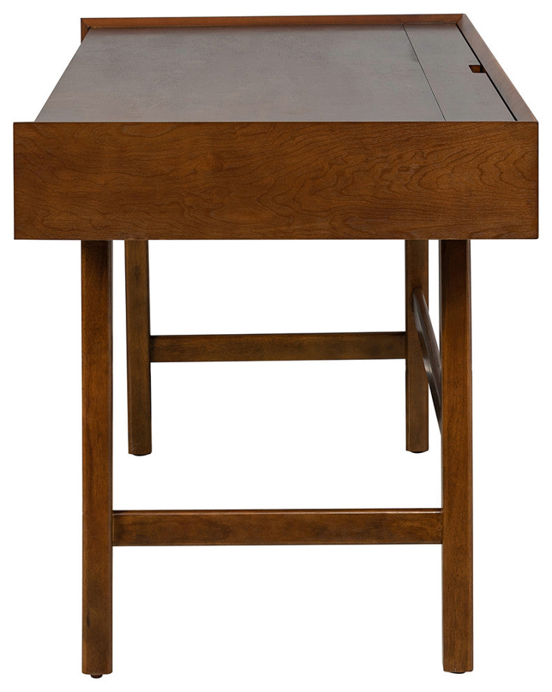 Edward Desk With Built in Outlets, Walnut