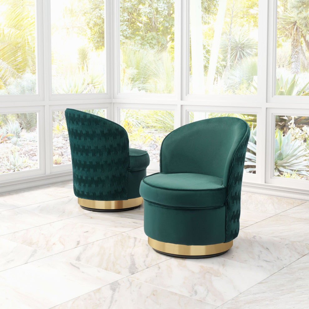 Accent Chair, Steel, Fabric, Green, Gold, Living Lounge Cafe Lobby Hospitality