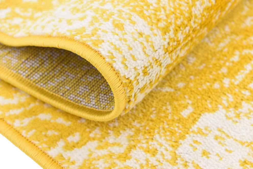 Unique Loom Yellow Grand Sofia 2' 0 x 6' 7 Runner Rug