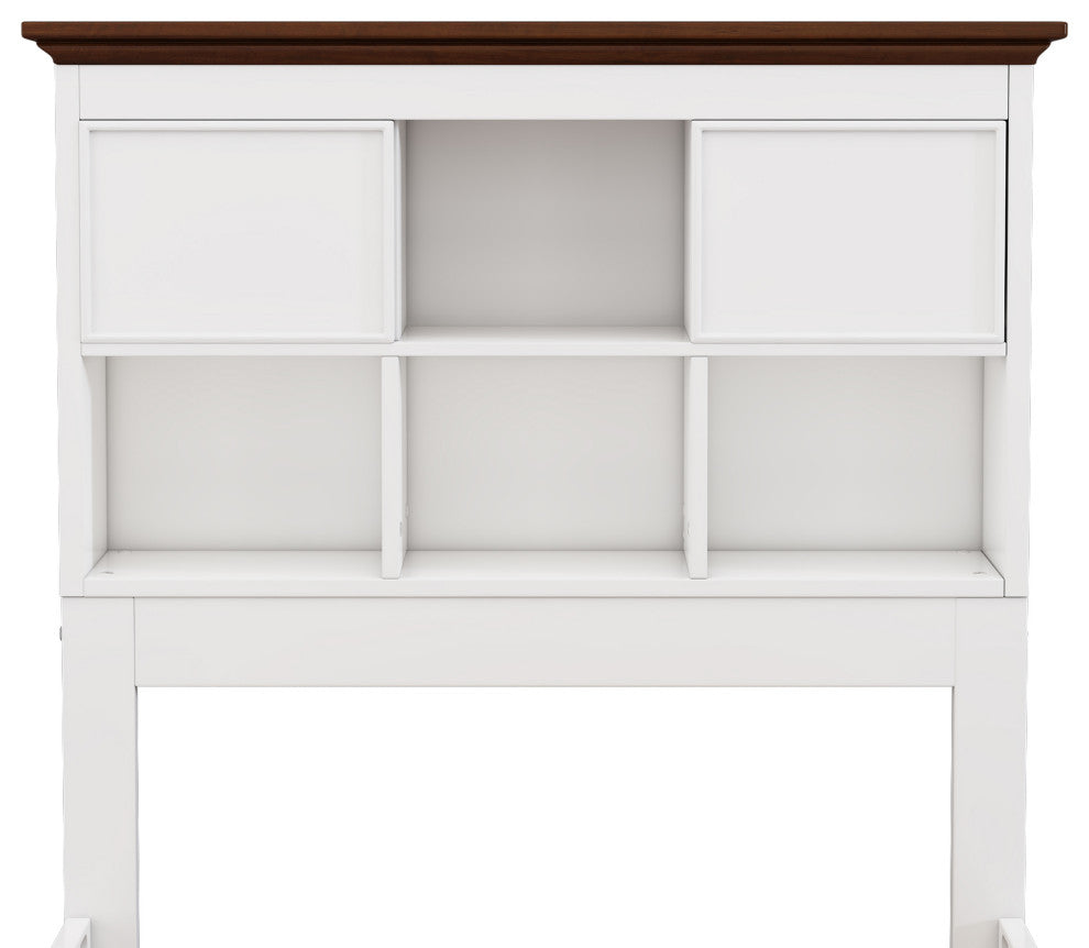 TATEUS Solid Pine Bookcase Bed and 3 Under Bed Drawers in Casual,Twin, Twin
