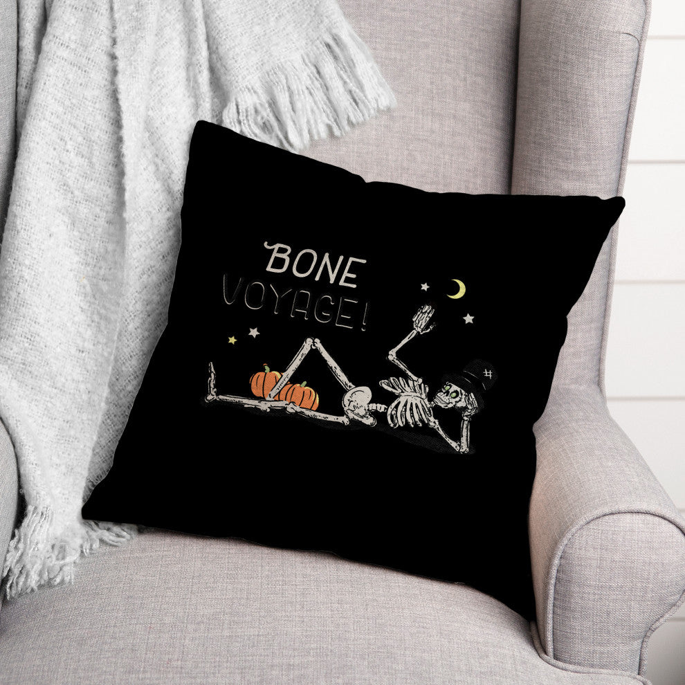 Bone Voyage! 16x16 Throw Pillow