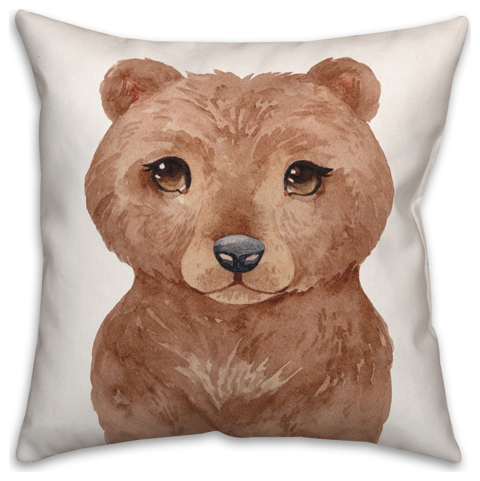 Baby Bear 18"x18" Spun Poly Pillow