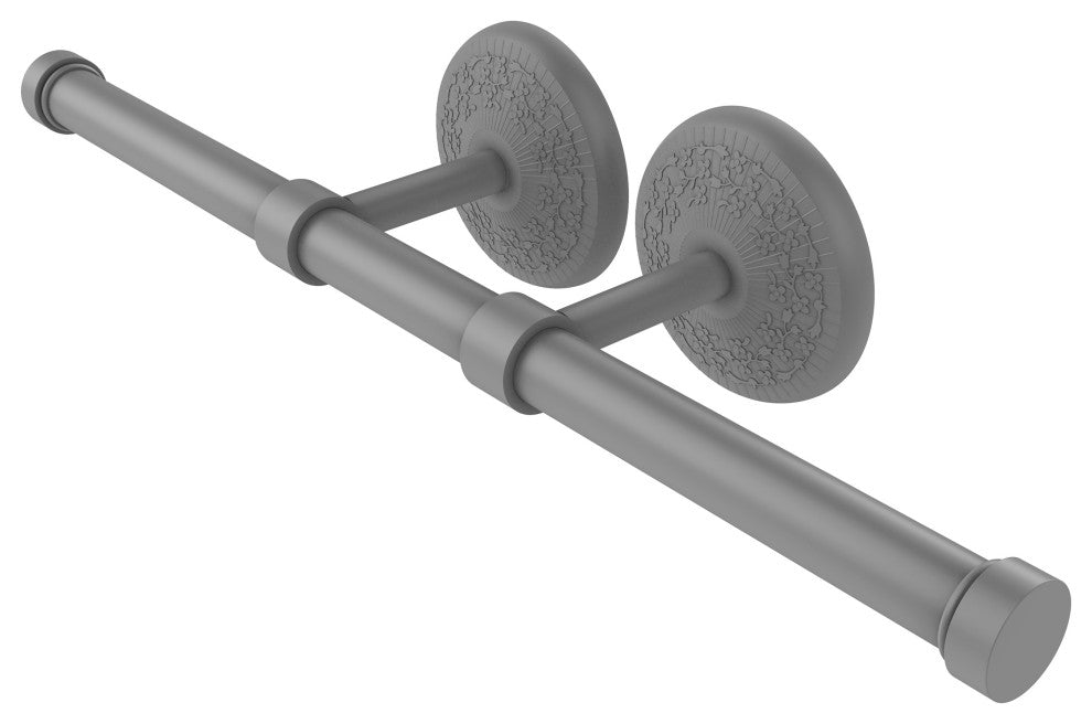 Monte Carlo Double Roll Toilet Tissue Holder, Matte Gray