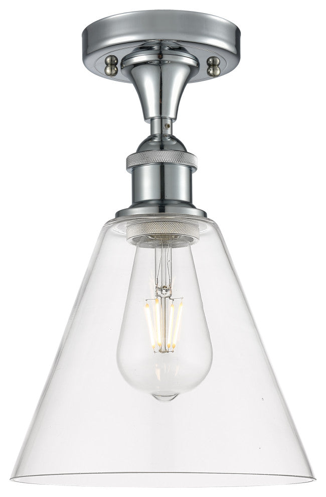 Innovations 516-1C-PC-GBC-82 1 Light Semi-Flush Mount, Polished Chrome