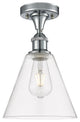 Innovations 516-1C-PC-GBC-82 1 Light Semi-Flush Mount, Polished Chrome