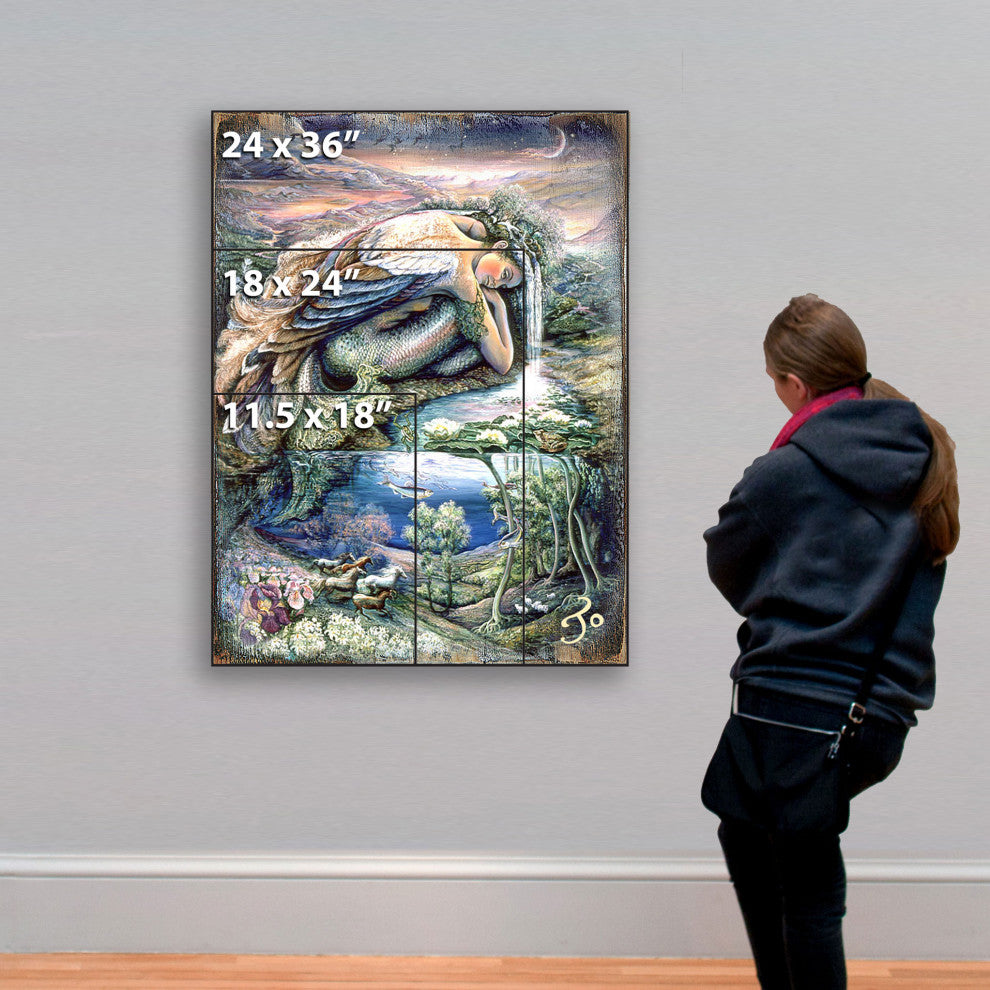 Mer Angel Wall and Table Top Wooden Decor, 36x24