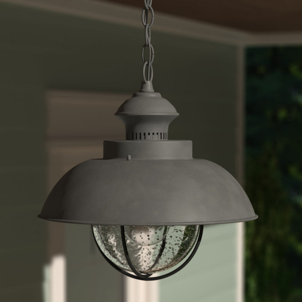 Vaxcel Lighting OD21506 Harwich 1 Light Outdoor Pendant - Textured Gray