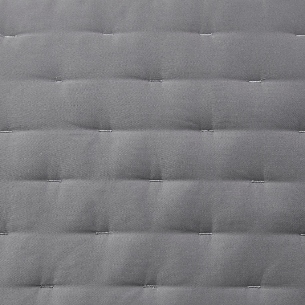 Lyocell Quilt Pillow Sham Set, 2 Piece, Gray, King