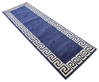 Unique Loom Navy Blue Athens Modern 2' 0 x 6' 0 Runner Rug