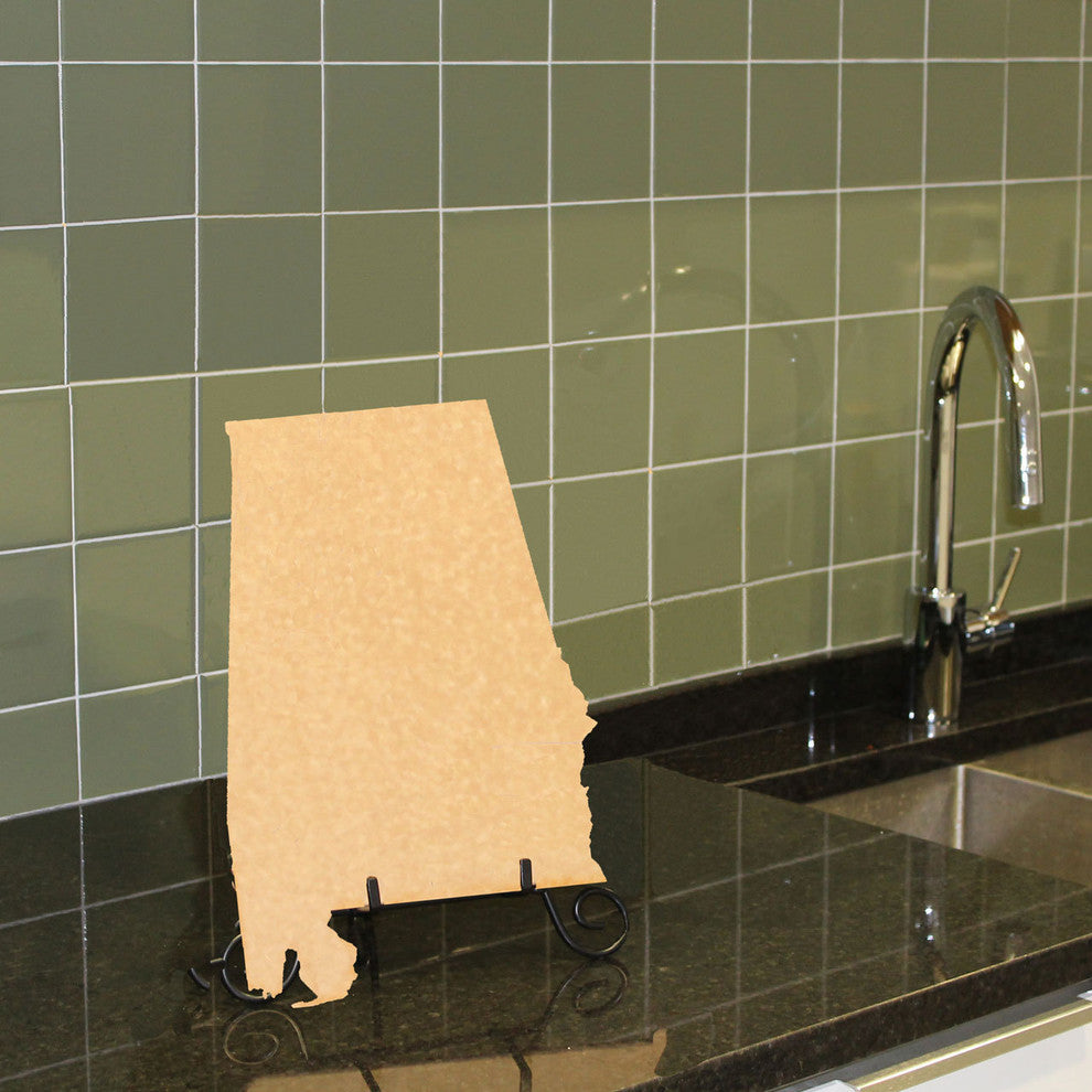 State Shaped Cutting Boards, Natural Bamboo, Alabama